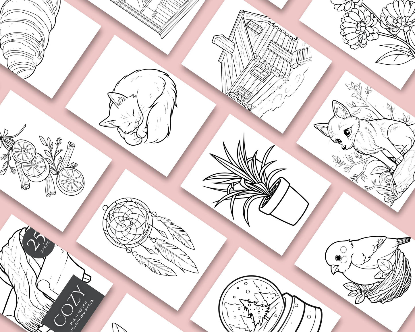 a bunch of pictures that are on a table