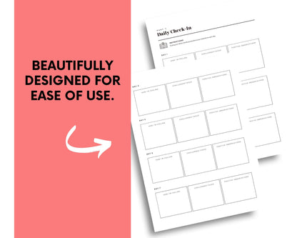 a pink and white poster with the words, beautifully designed for ease of use