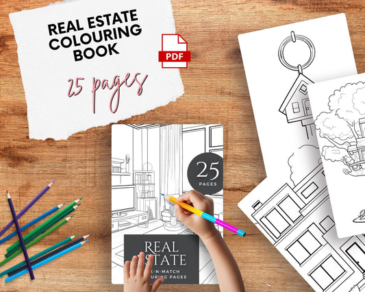 a person drawing a house on a piece of paper